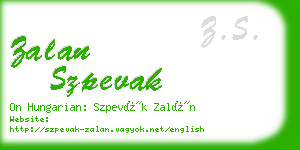 zalan szpevak business card